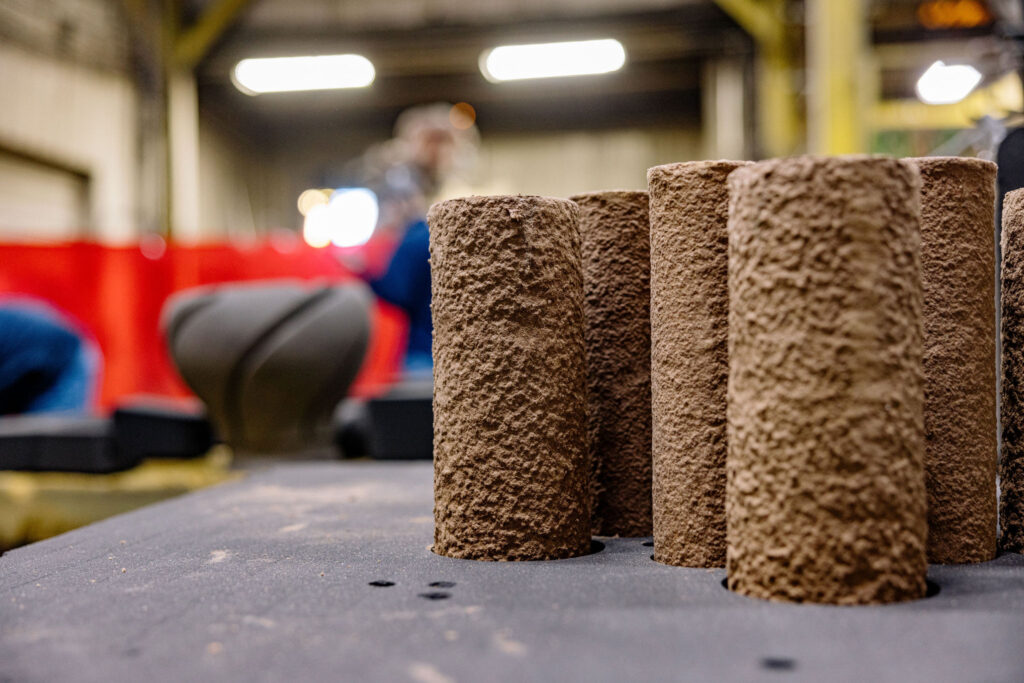 Parts created in the robocasting process.