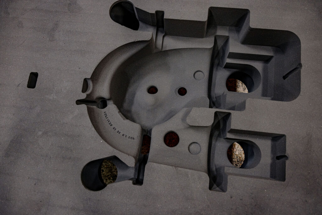 A cast made during the robocasting process.