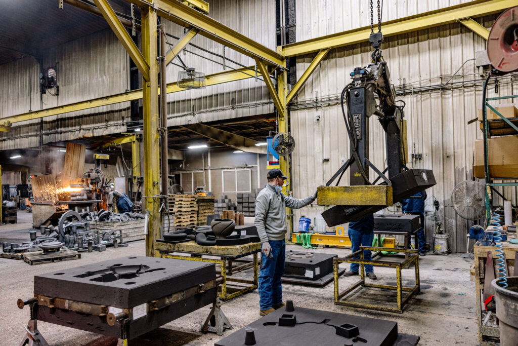 A man working in the machine shop