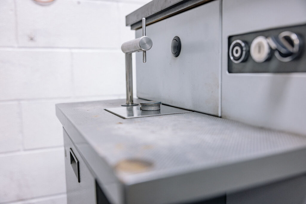 One of the machines used for quality control testing.